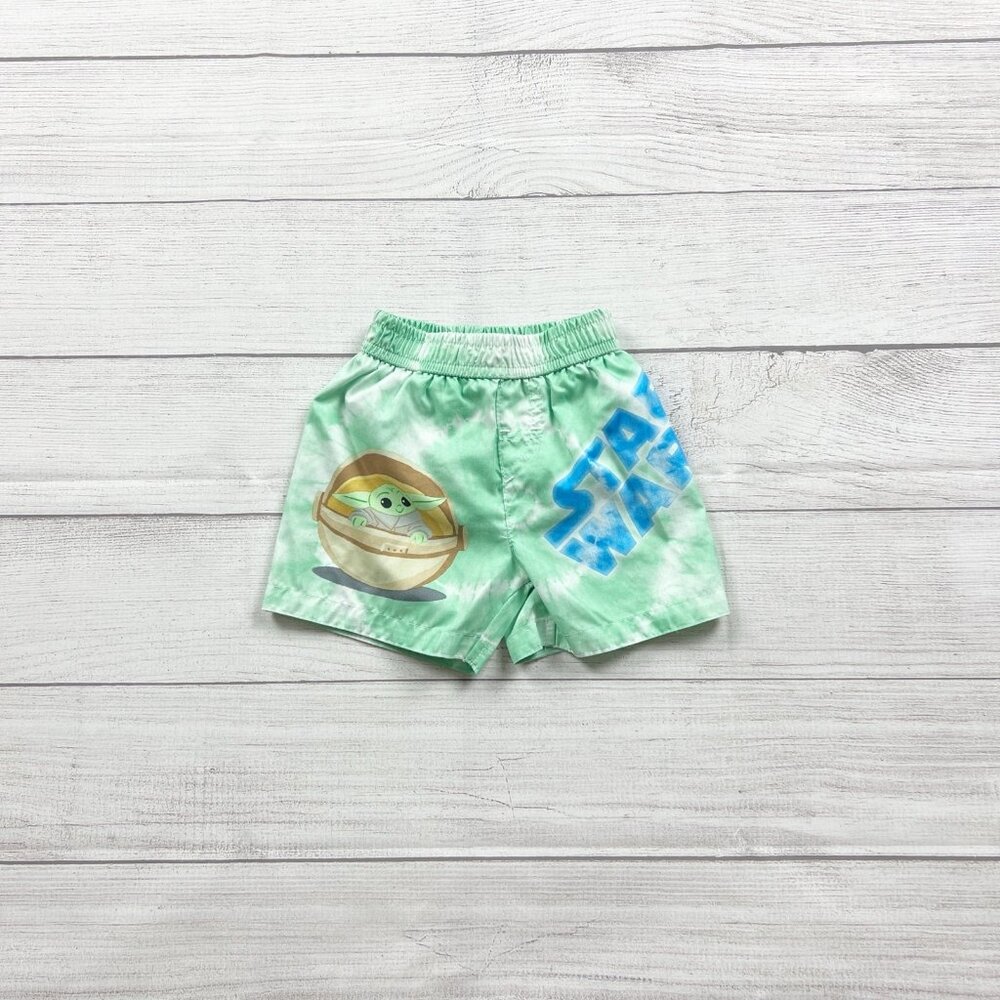 Star Wars Baby Boy Swim Trunks Grogu Baby Yoda Tie Dye Board Shorts 18 Months
